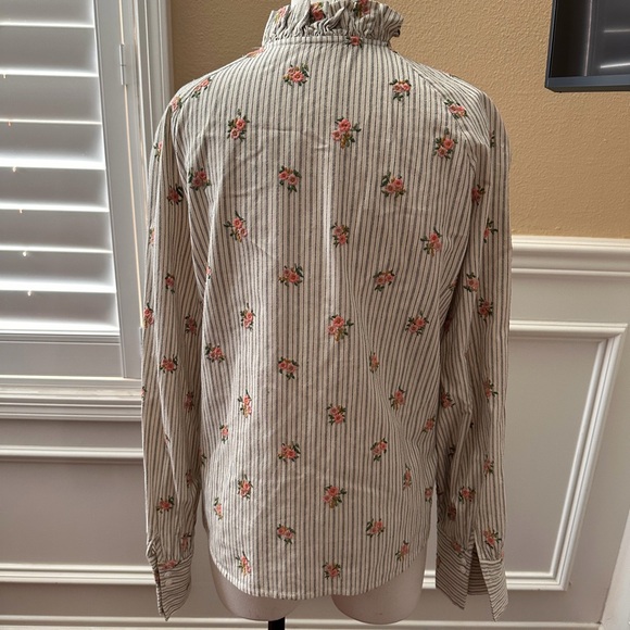 Sézane Louna Floral Button-Up Blouse 38 - Picture 3 of 5